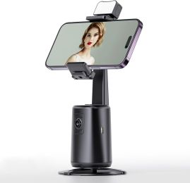 Auto Face Tracking Tripod For Phone, No App Required. 360 Rotation Stand Holder For Video Recording, Suitable For Influencer And Content Creator. (Option: Auto Tracking Facial Movement)