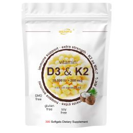 Immune Support D3 IU K2 200MCG Dietary Supplement D3 K2 Softgel Capsule (Option: 300Softgels)